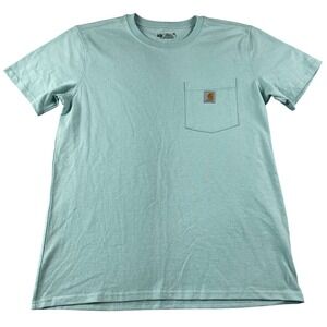 Carhartt Loose Fit Pocket T-Shirt Mens Medium Seafoam Green Mint Cotton Tee